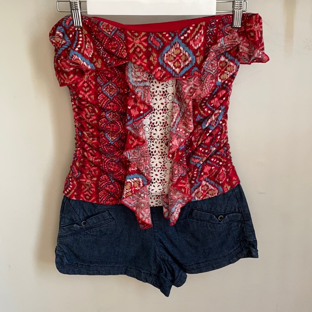Denim Tube top romper! ❤️